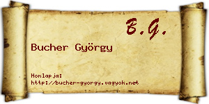 Bucher György névjegykártya