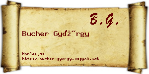 Bucher György névjegykártya