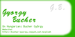 gyorgy bucher business card